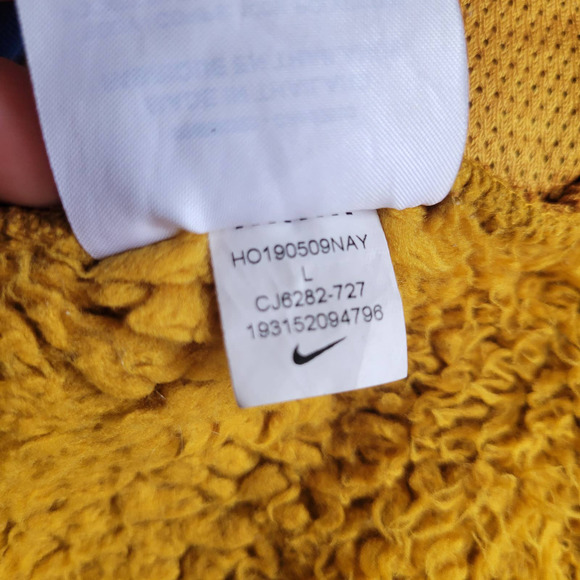 Nike Teddy Bear Sherpa Cropped Pullover Jacket Size L - Picture 6 of 9